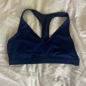 Blue sports bra